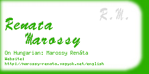 renata marossy business card